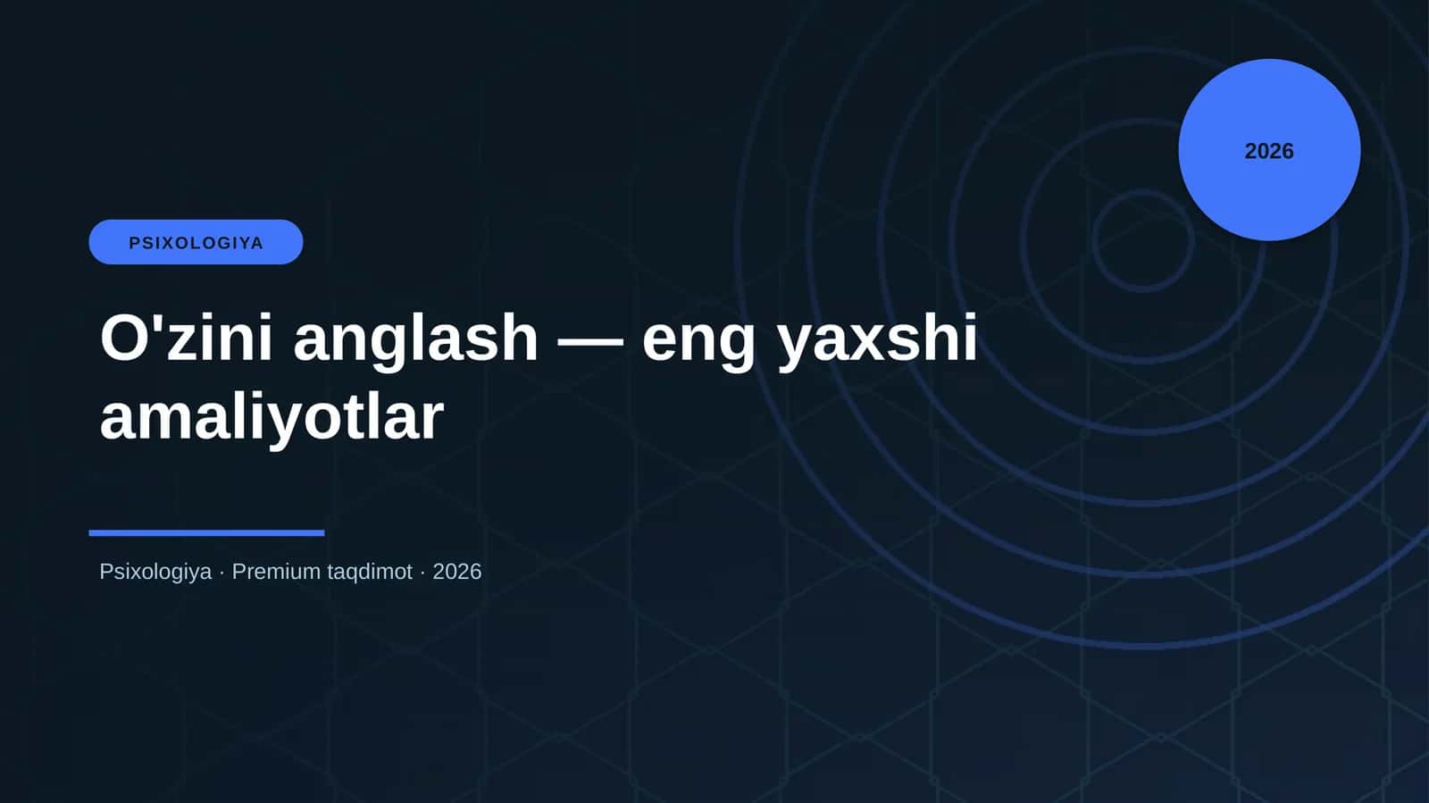 O'zini anglash — eng yaxshi amaliyotlar 1