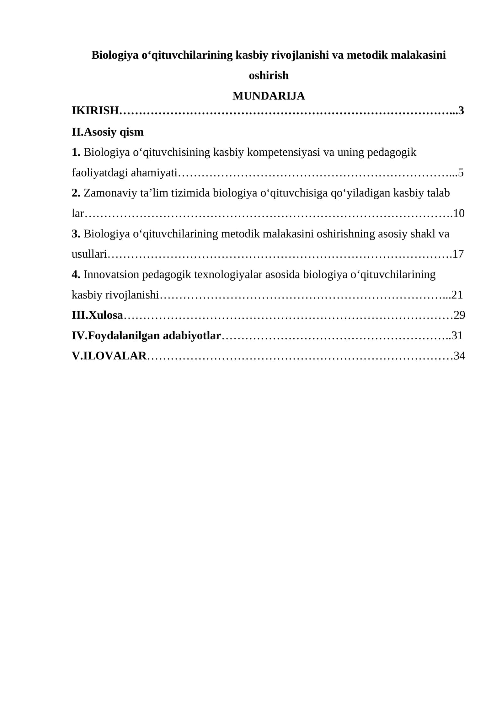 Biologiya oʻqituvchilarining kasbiy rivojlanishi va metodik malakasini oshirish 1