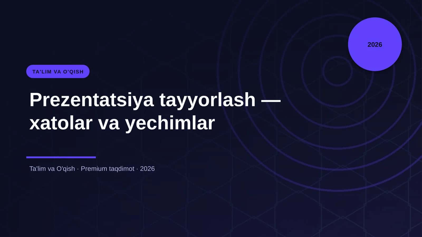 Prezentatsiya tayyorlash — xatolar va yechimlar 1