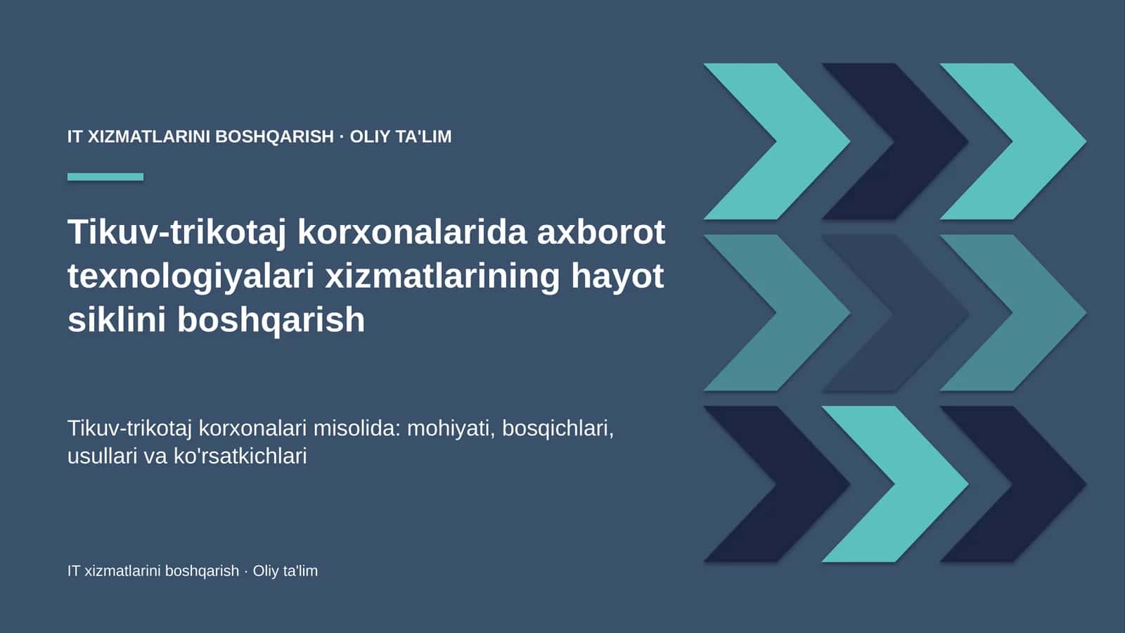tikuv trikotaj korxonalarida axborot texnologiyalari xizmatlarining hayot siklini boshqarish 1598 1