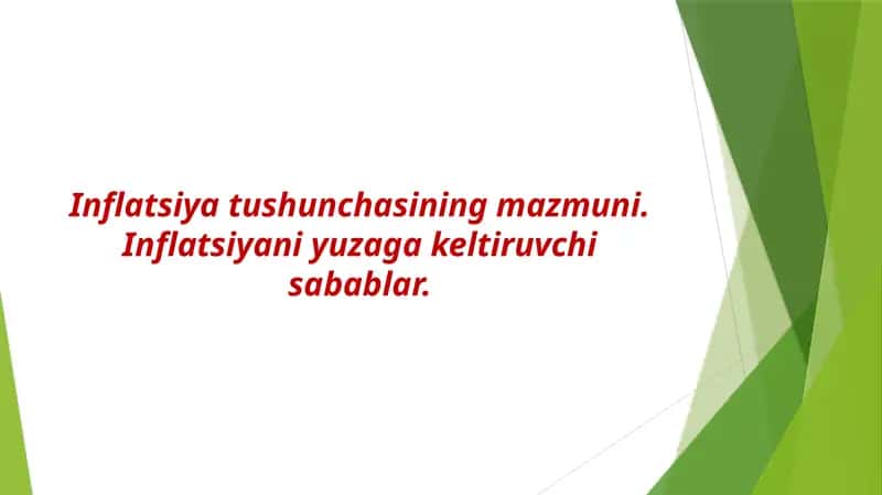 Inflatsiya tushunchasi 1