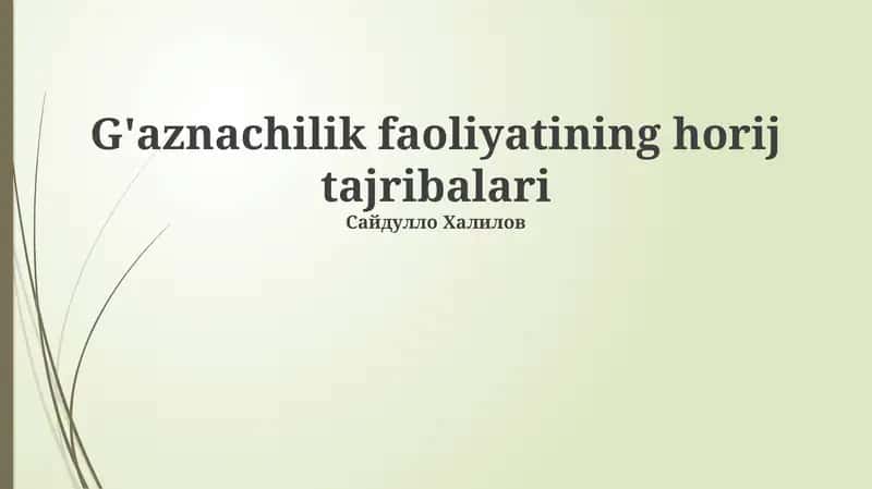 Xalqaro moliya bozorlarida ishlash 1