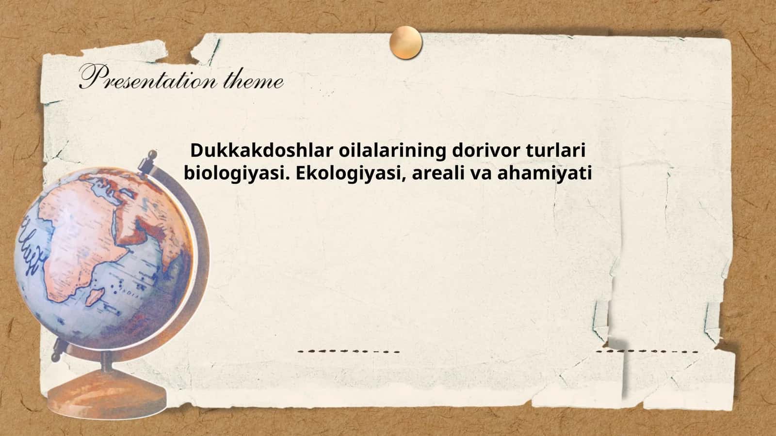 Dukkakdoshlar oilalarining dorivor turlari biologiyasi. Ekologiyasi, areali va ahamiyati 1