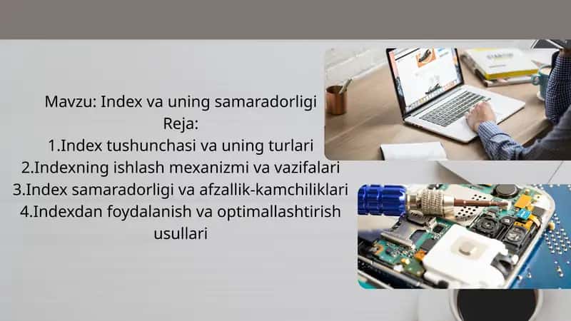 Index va uning samaradorligi 1