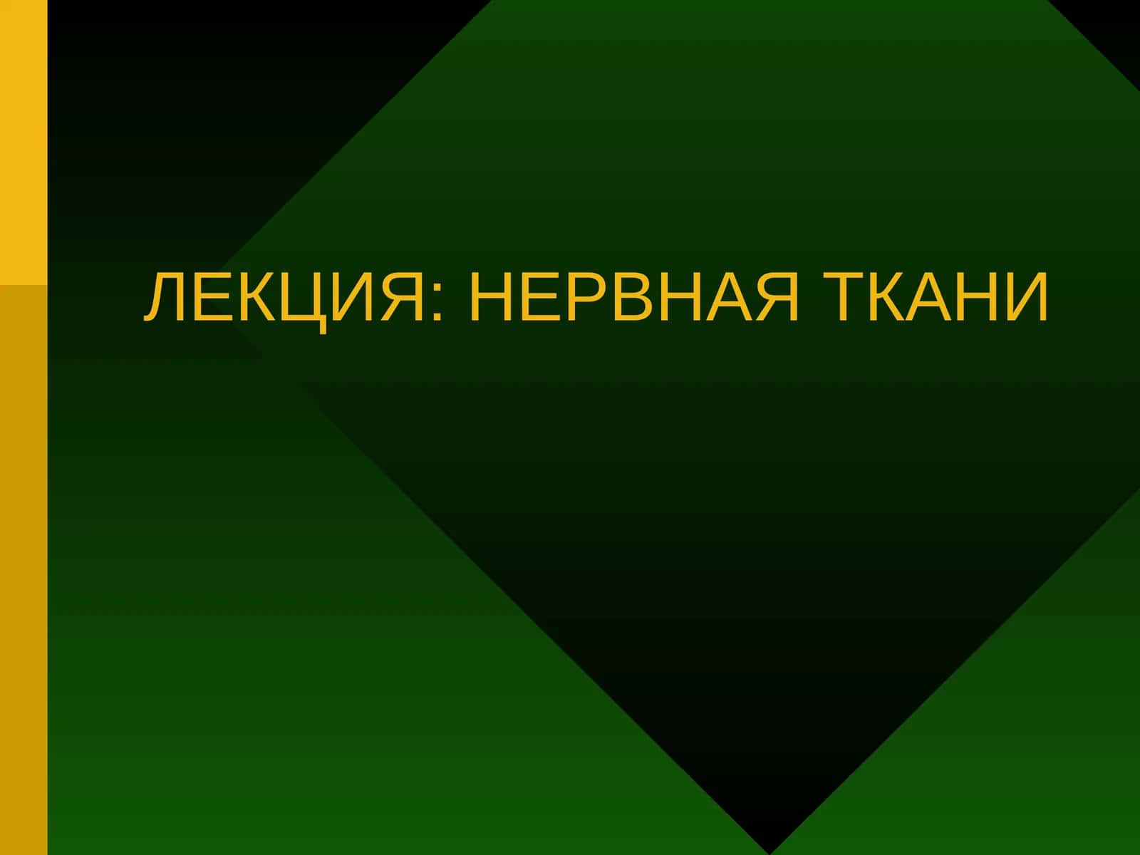 НЕРВНАЯ ТКАНИ 1