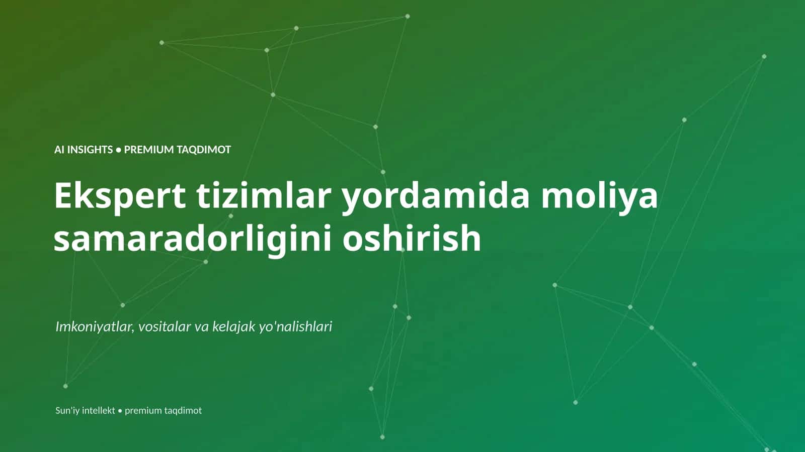AI INSIGHTS • PREMIUM TAQDIMOT 1