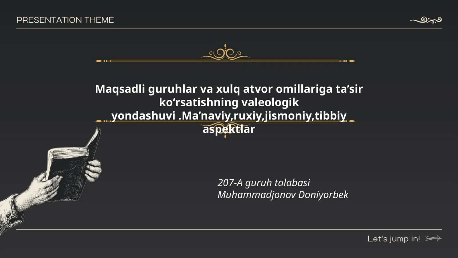 Maqsadli guruhlar va xulq atvor omillariga ta’sir koʻrsatishning valeologik yondashuvi 1