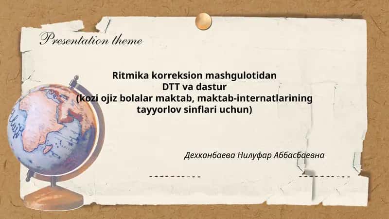 Ritmika korreksion mashgulotidan 1