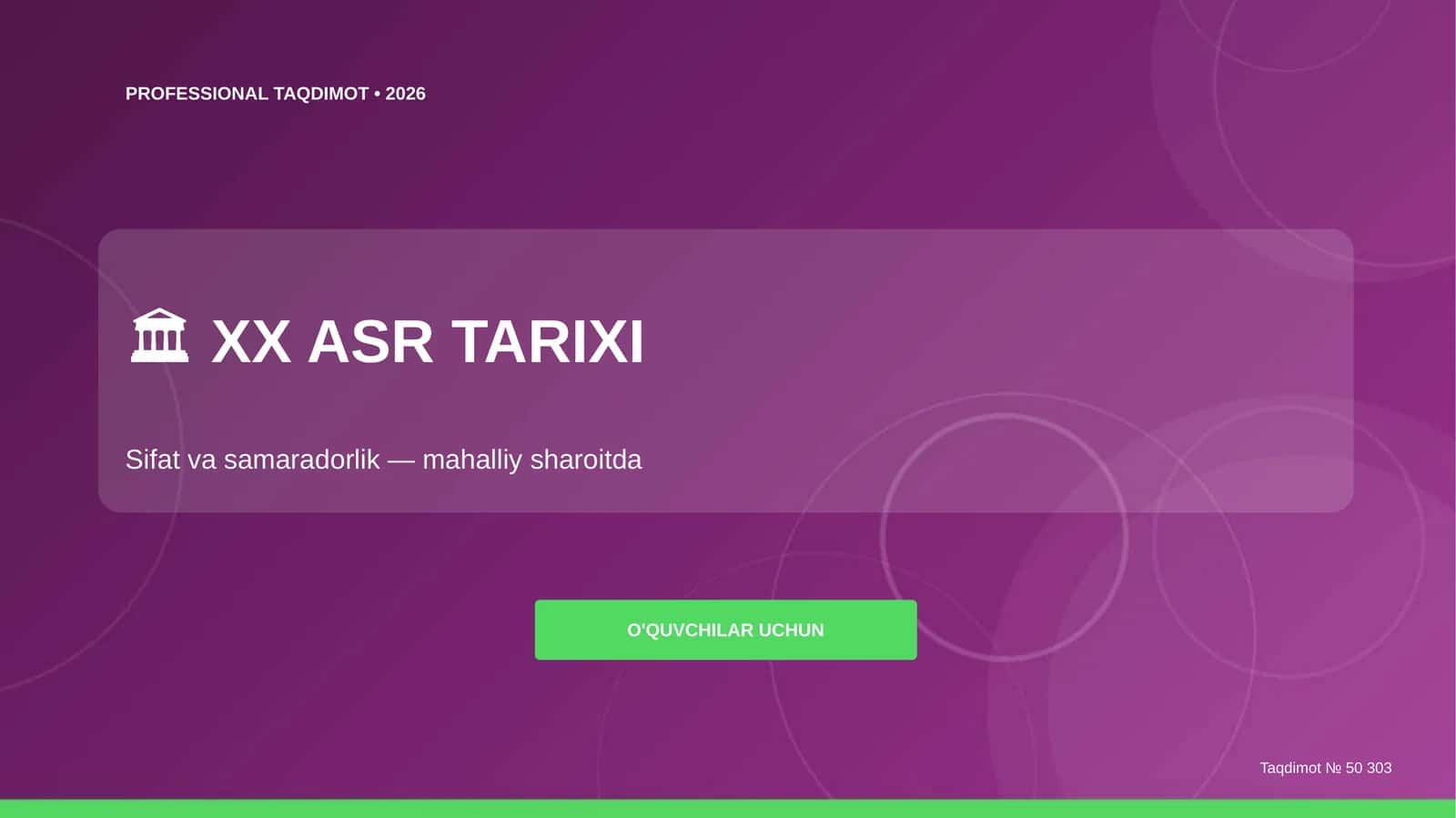 XX asr tarixi: sifat va samaradorlik 1