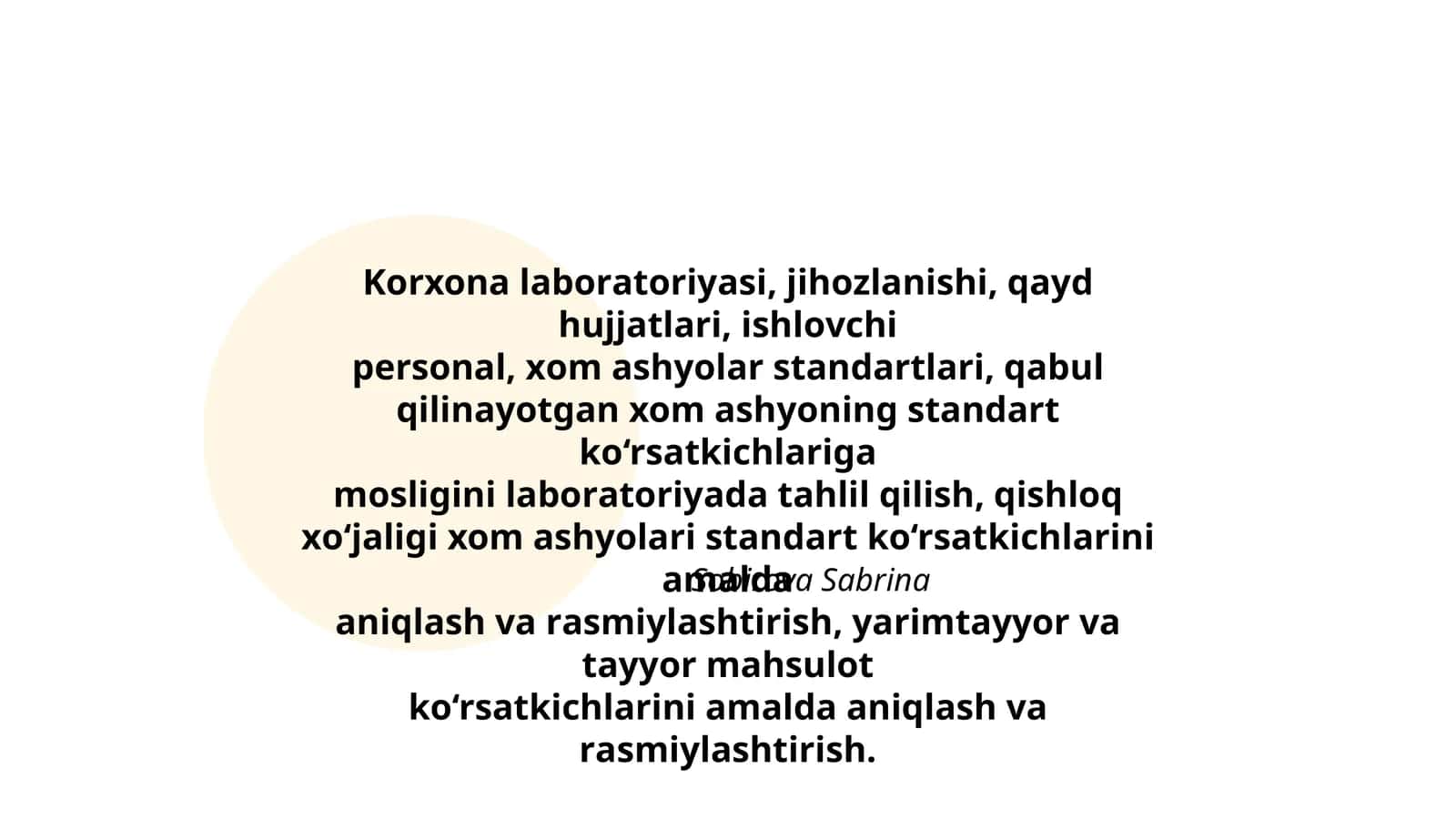 Kоrхоnа lаbоrаtоriyasi 1