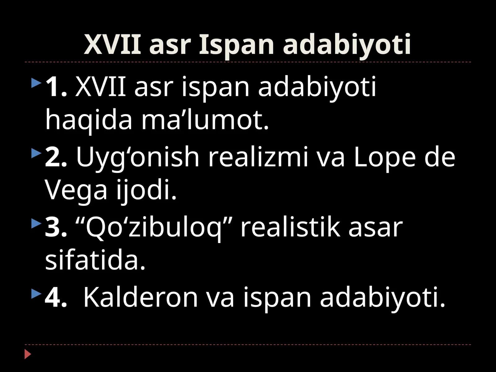 XVII asr Ispan adabiyoti 1