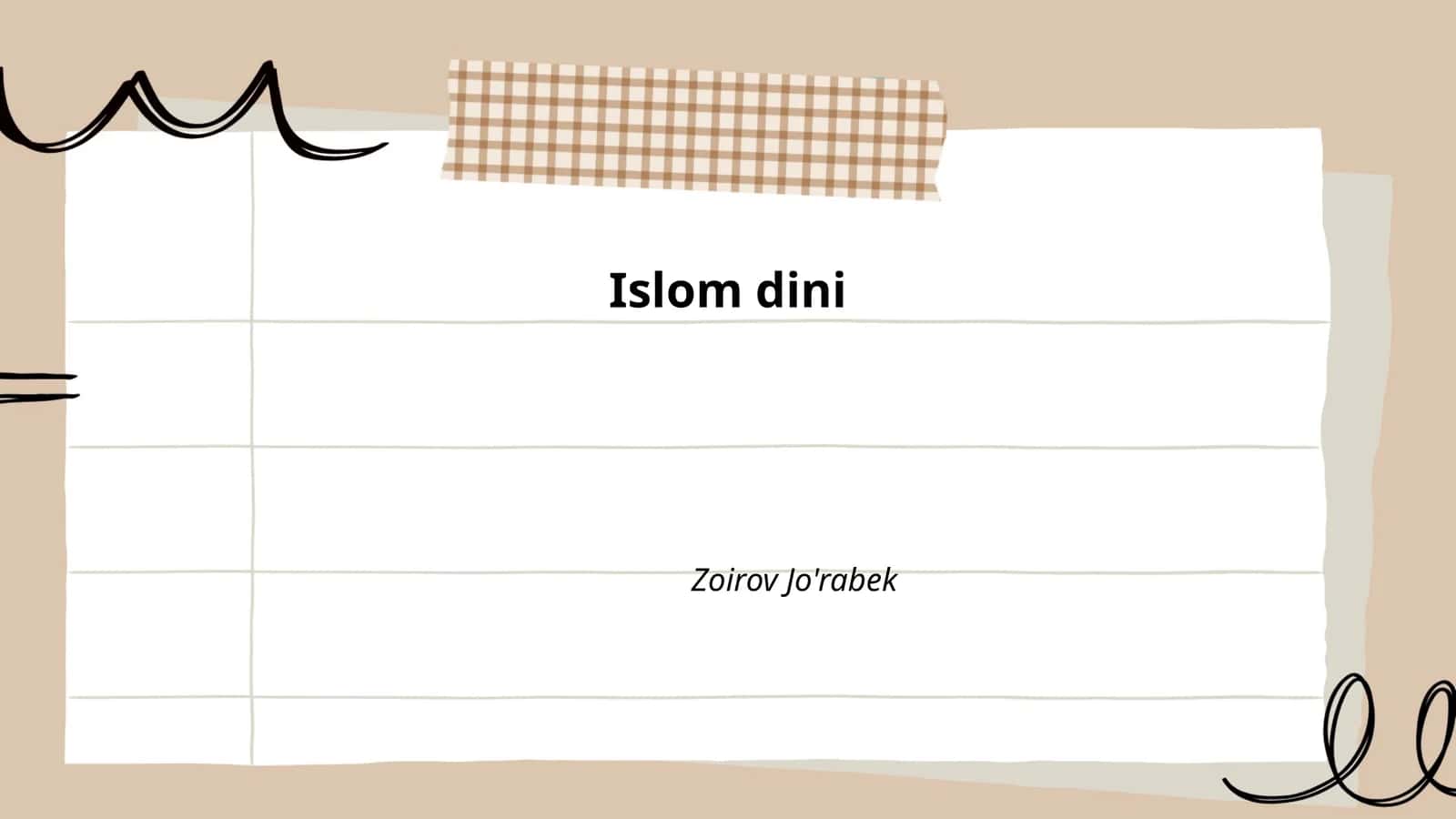 Islom dini tarixi 1
