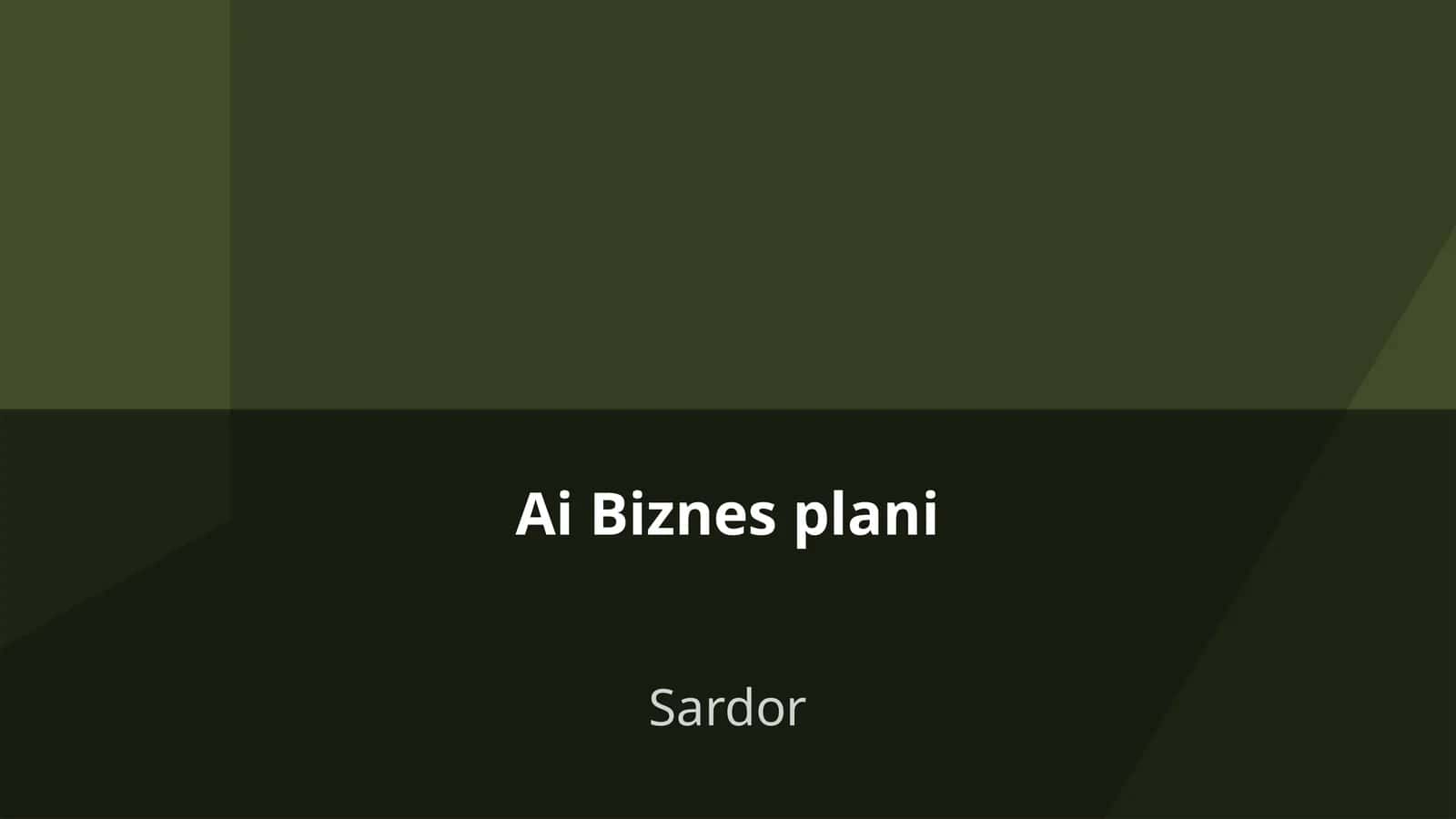 AI Biznes plani 1