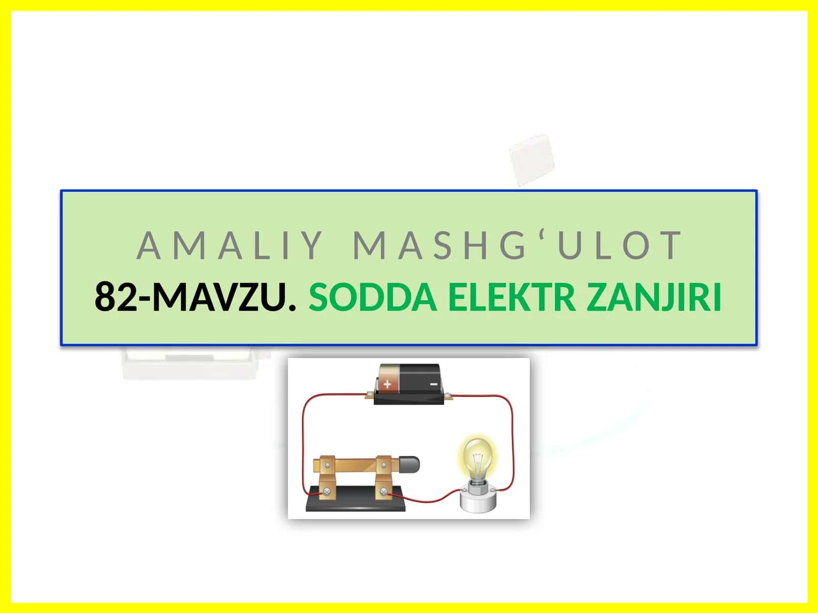 SODDA ELEKTR ZANJIRI 1