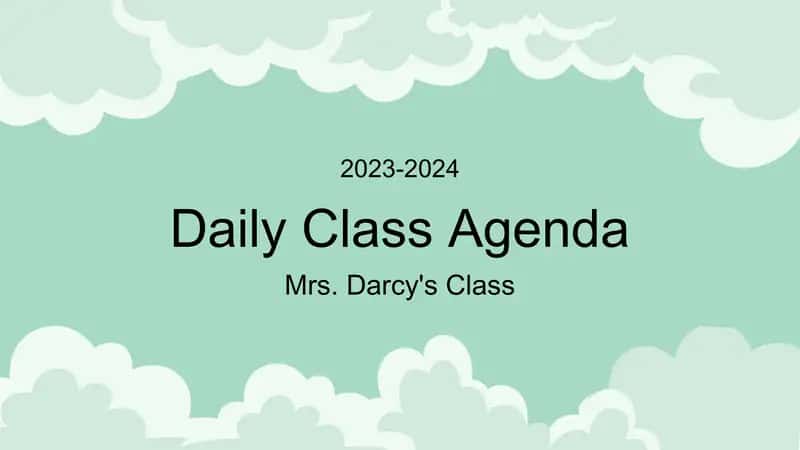 Daily Class Agenda 1