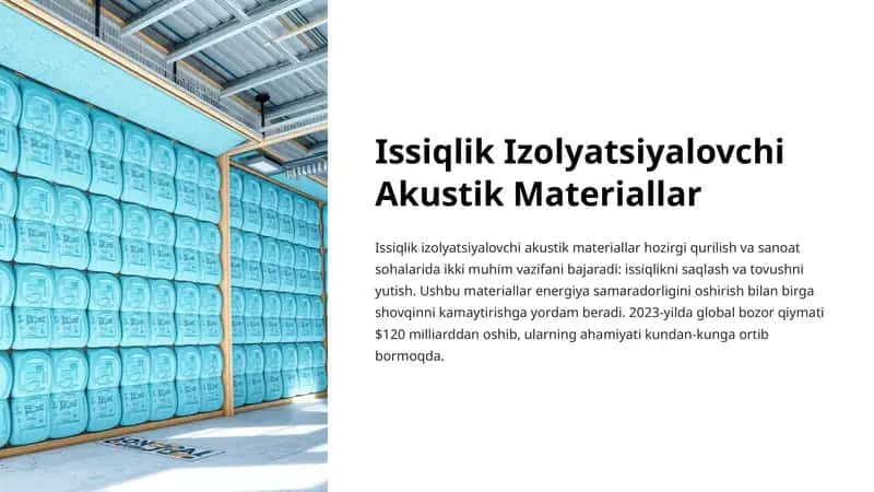 Issiqlik Izolyatsiyalovchi Akustik Materiallar 1