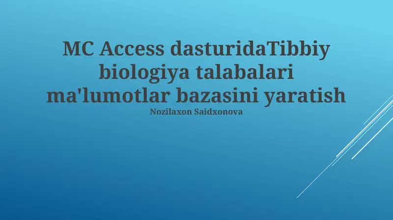 MC Access dasturi 1