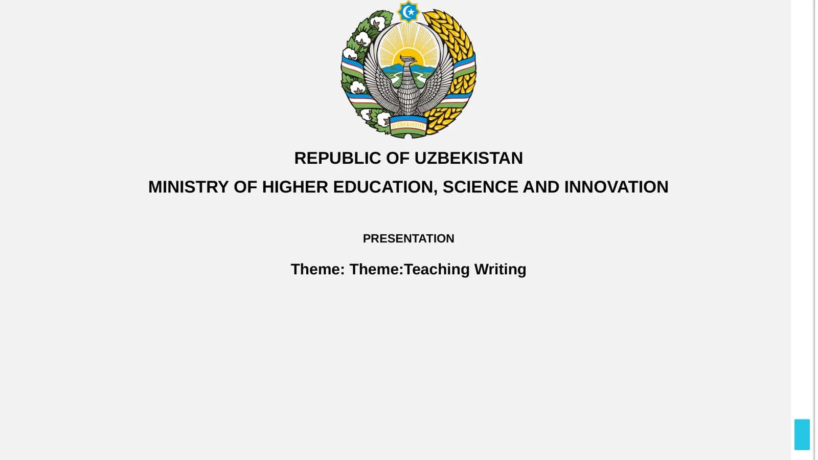 Teaching Writing 1