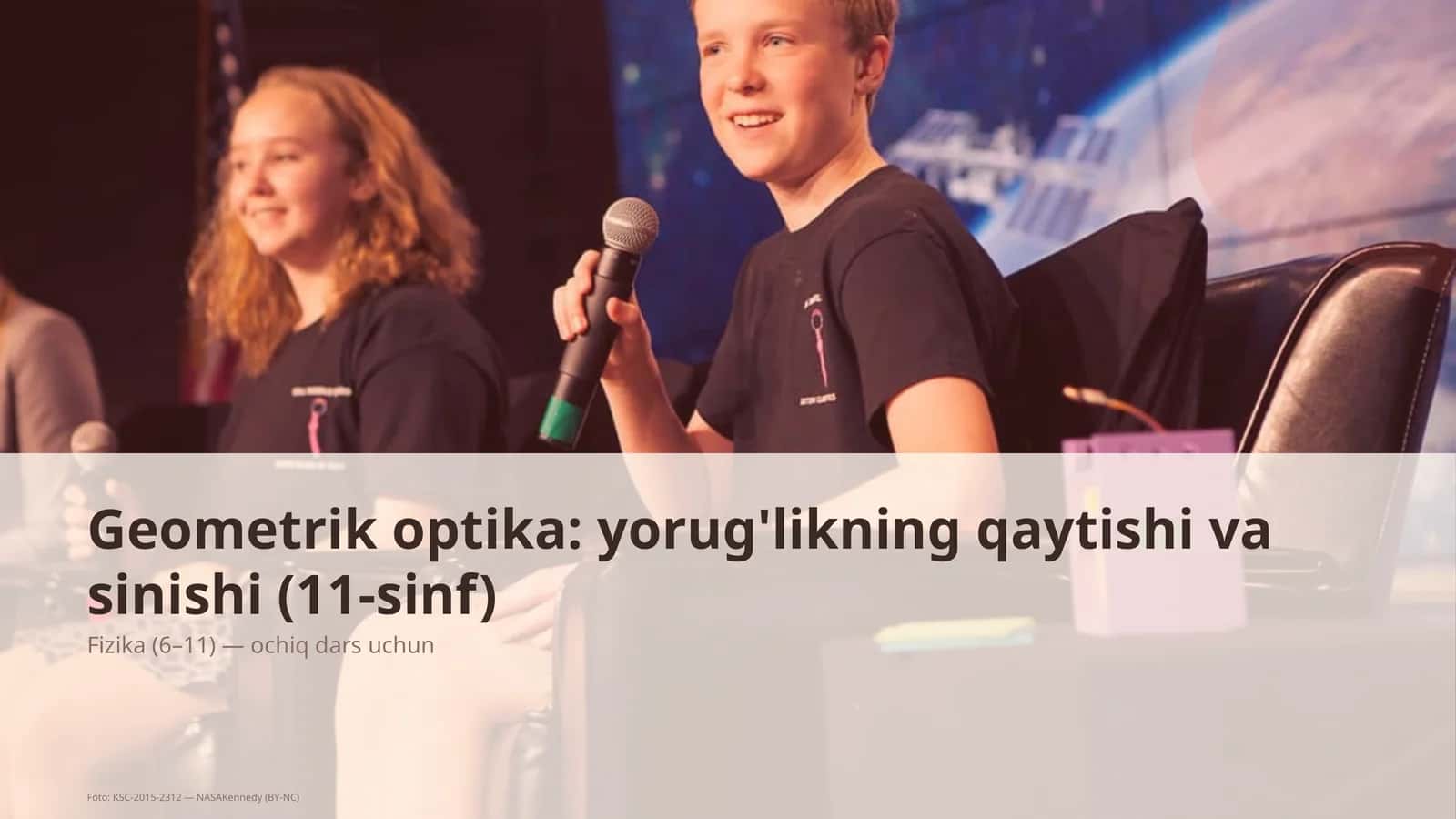 Geometrik optika: yorug'likning qaytishi va sinishi (11-sinf) 1