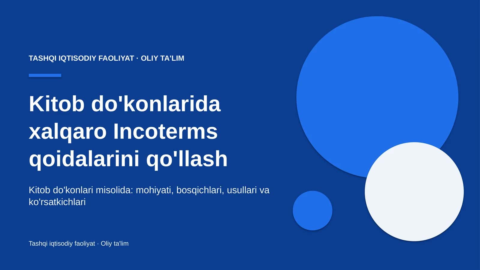 Kitob do'konlarida xalqaro Incoterms qoidalarini qo'llash 1