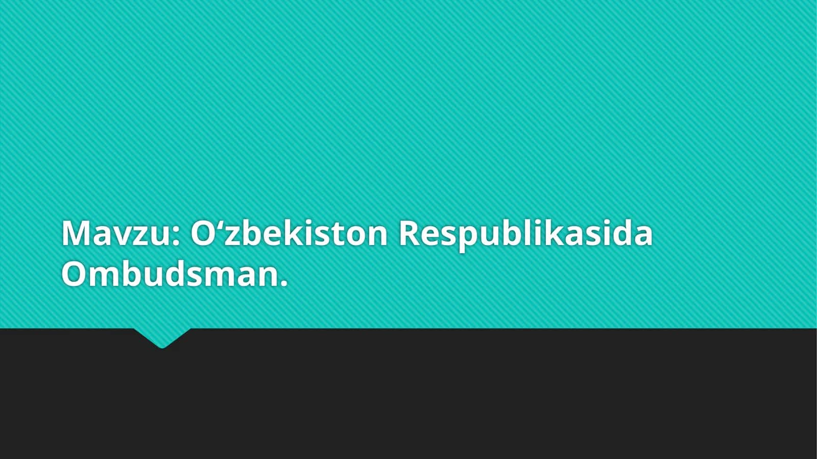Oʻzbekiston Respublikasida Ombudsman 1