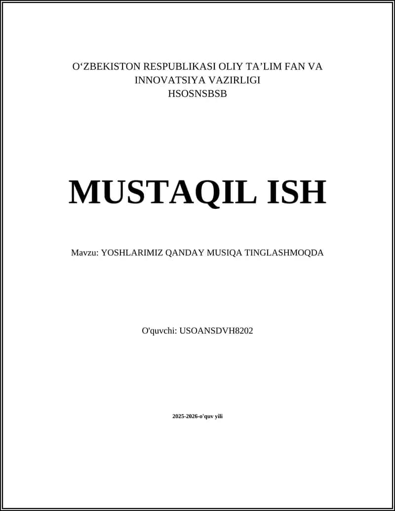 Yoshlarimiz Qanday Musiqa Tinglashmoqda 1