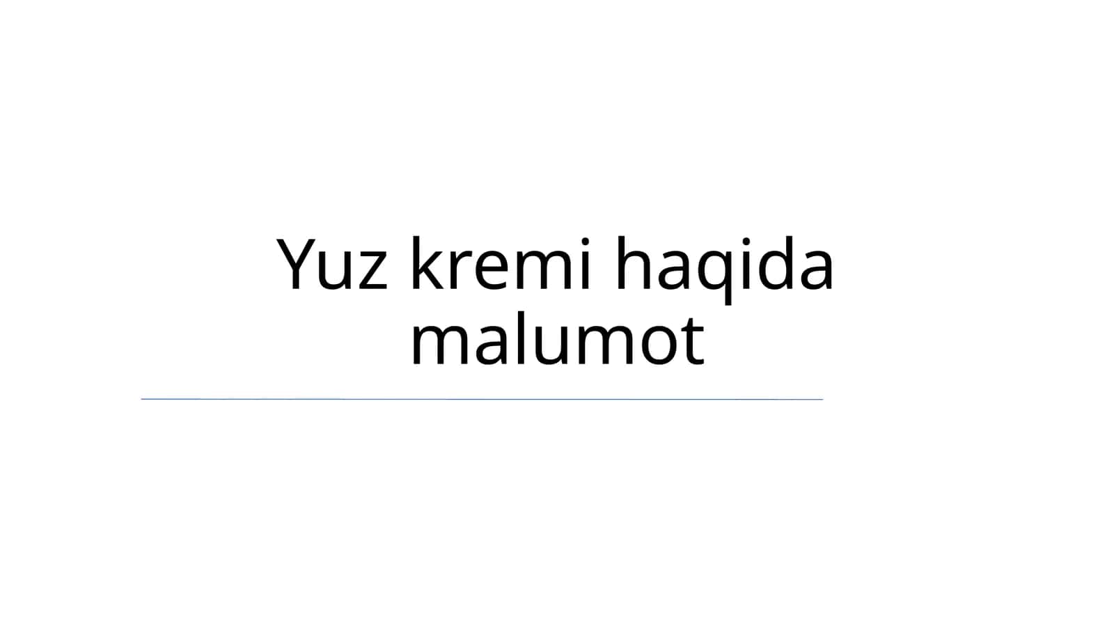 Yuz kremi 1