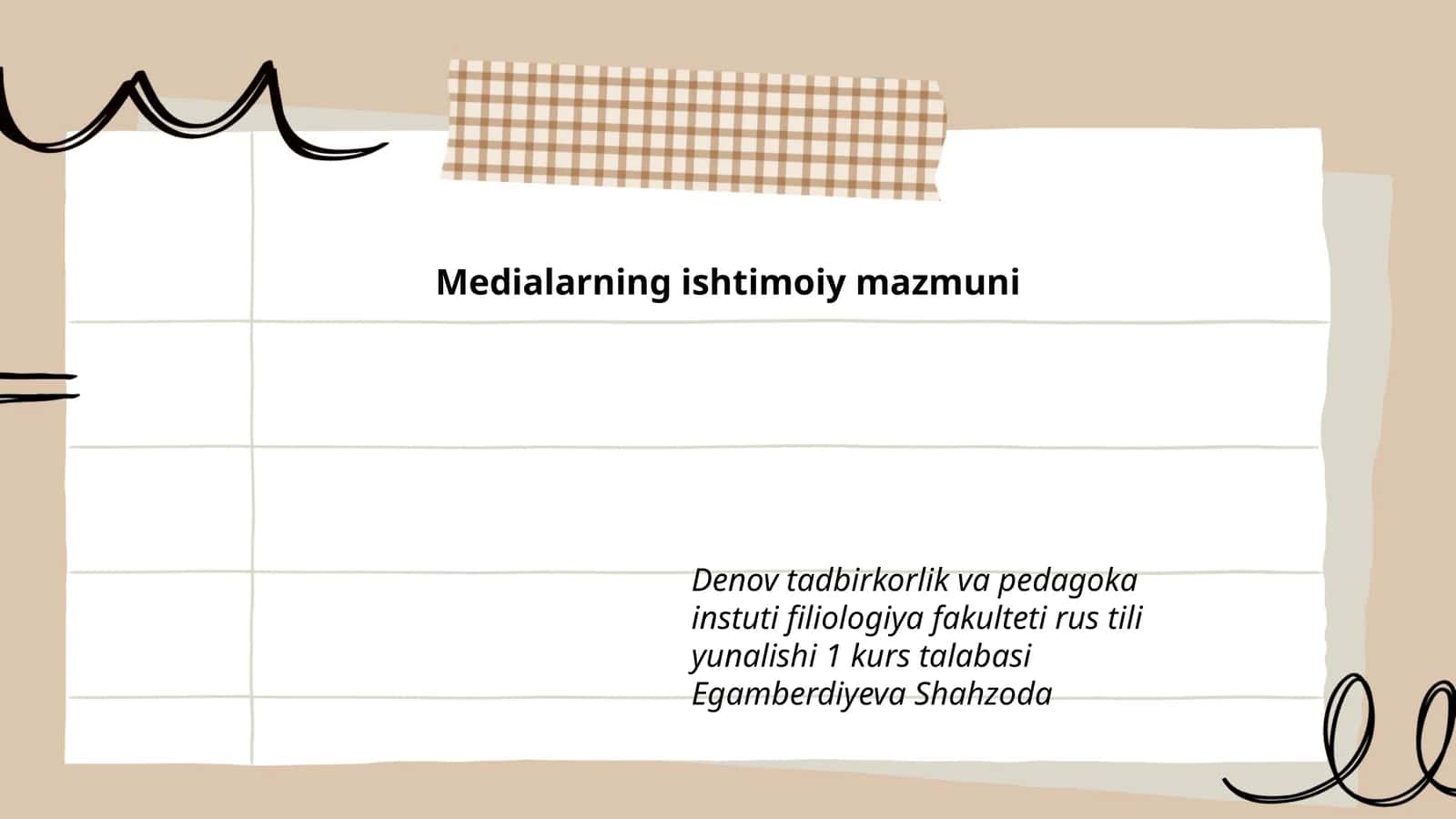 Medialarning Ishtimoiy Mazmuni 1