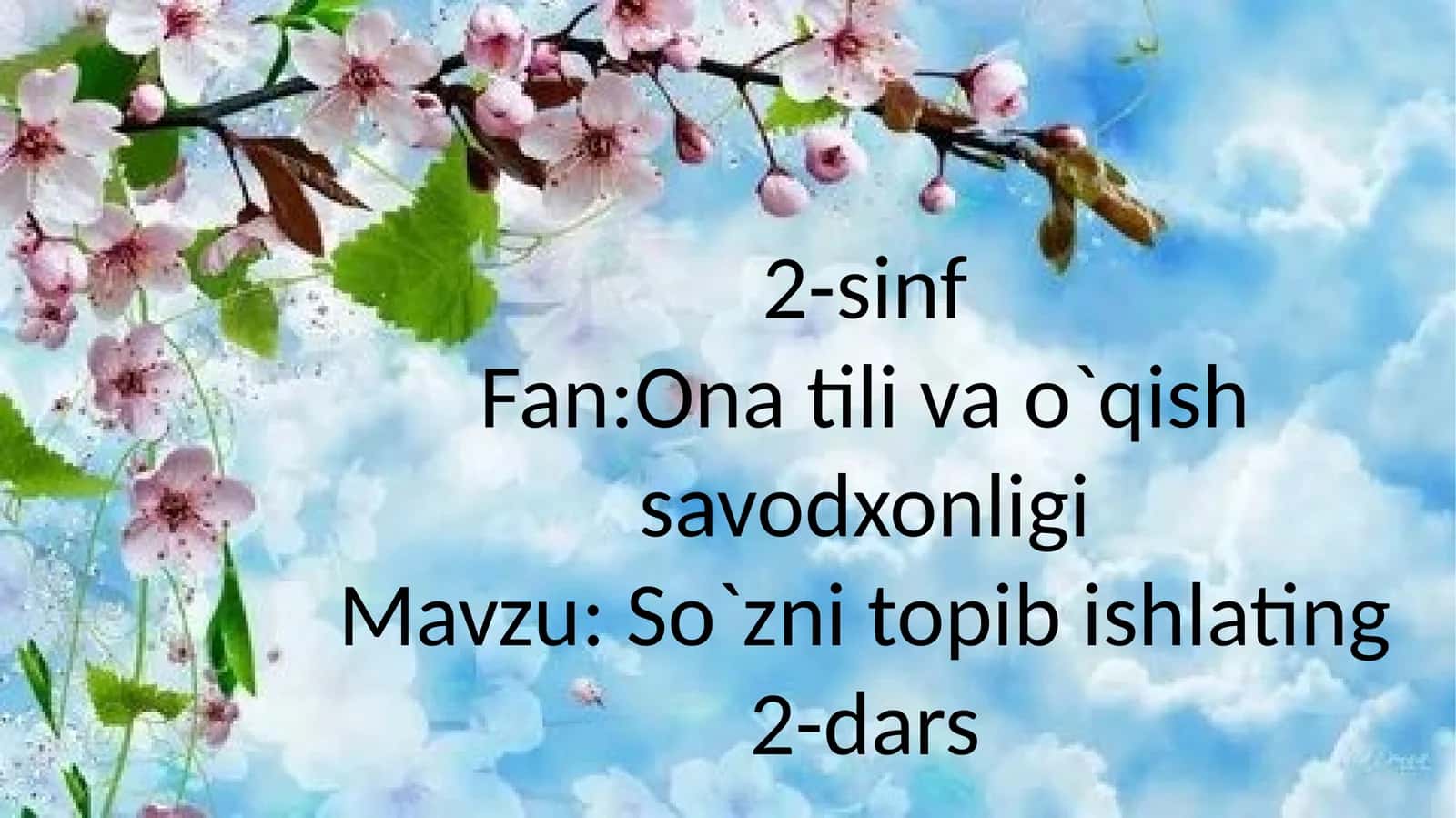 Fan: Onatilivao`qishsavodxonligi 1
