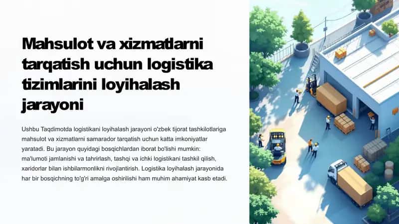 Logistika tizimlarini loyihalash jarayoni 1