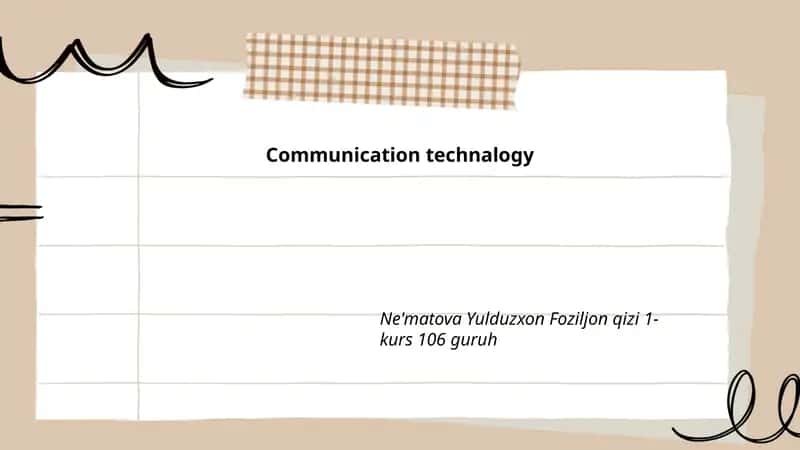 Communication technalogy 1