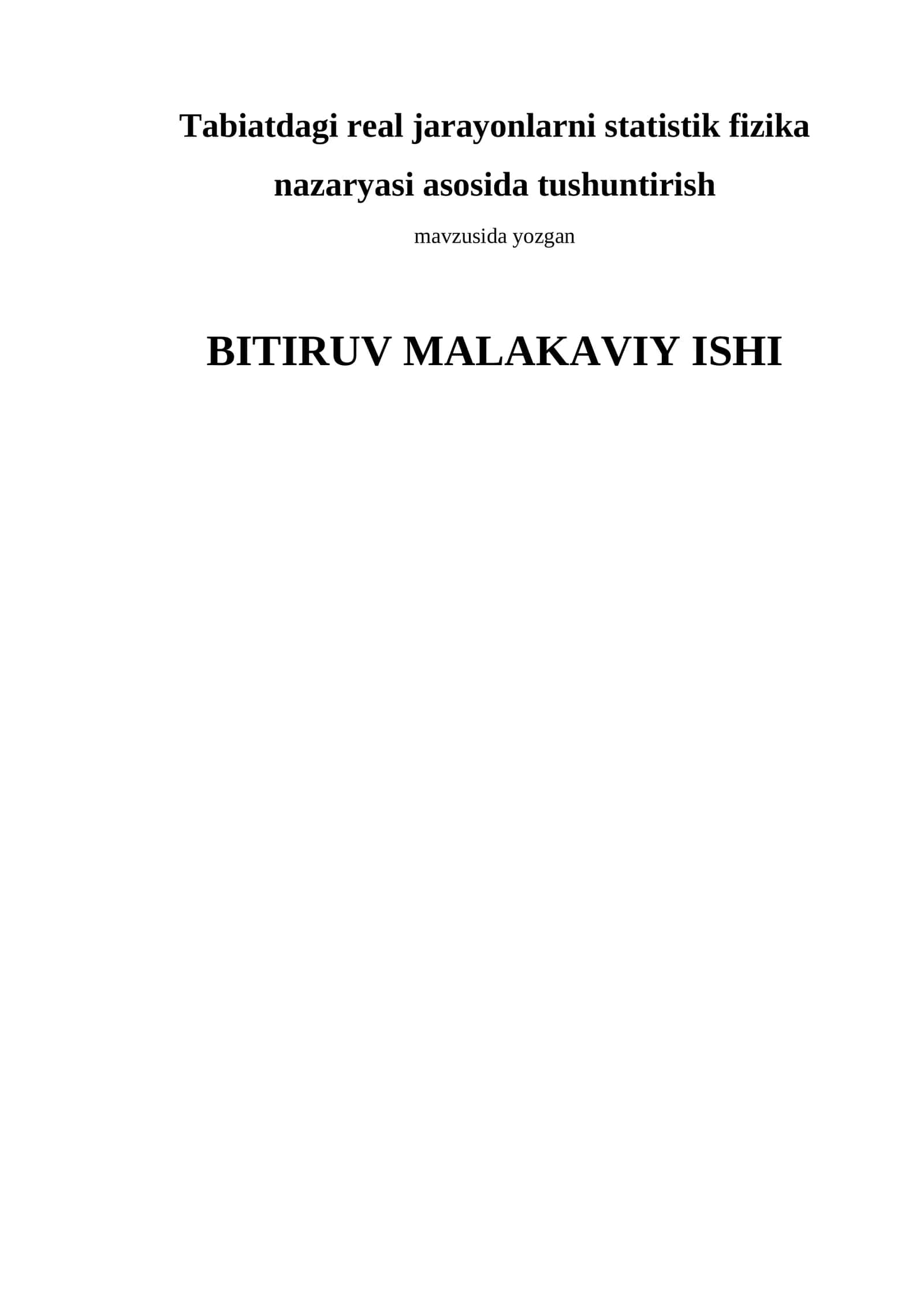 BITIRUV MALAKAVIY ISHI 1