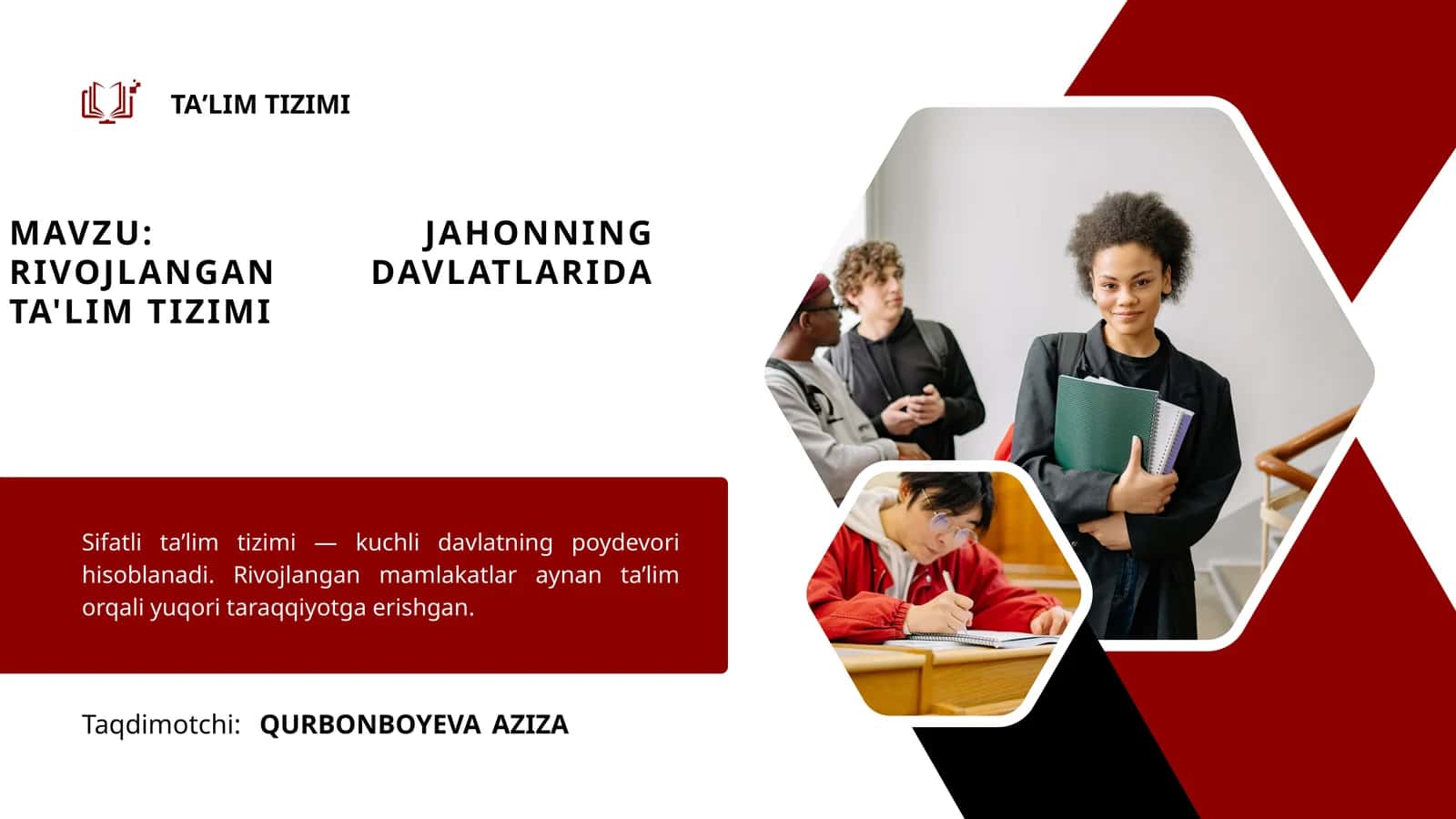 Jahonning rivojlangan davlatlarida ta'lim tizimi. 1