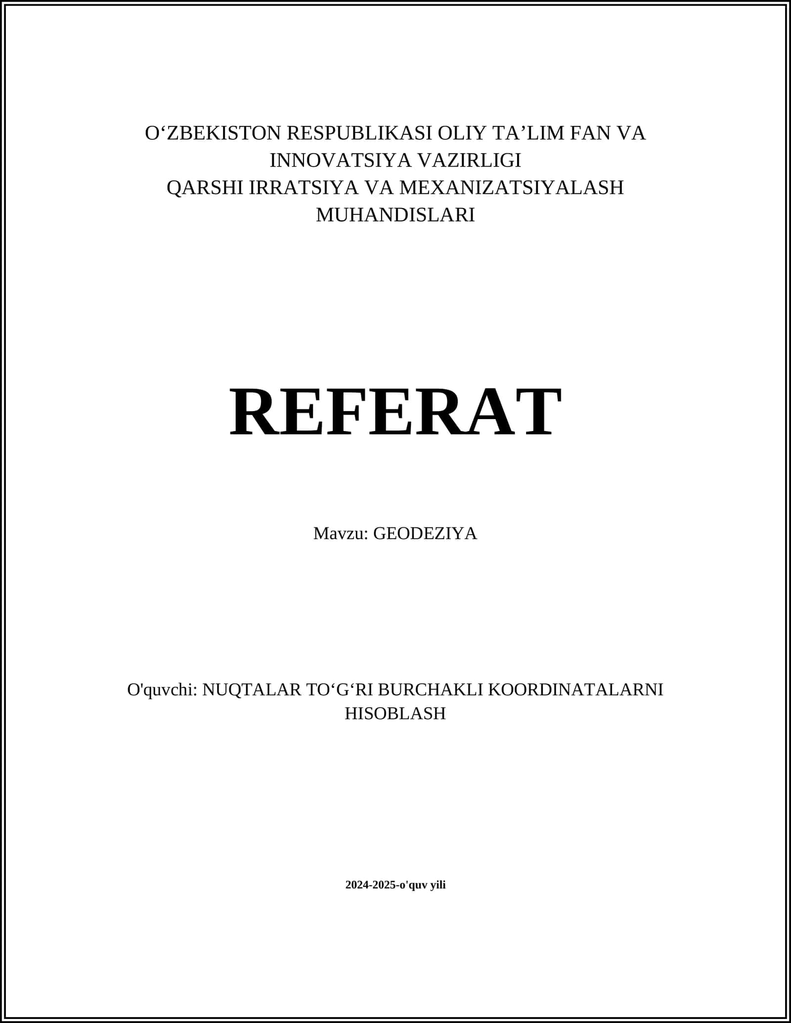 GEODEZIYA 1