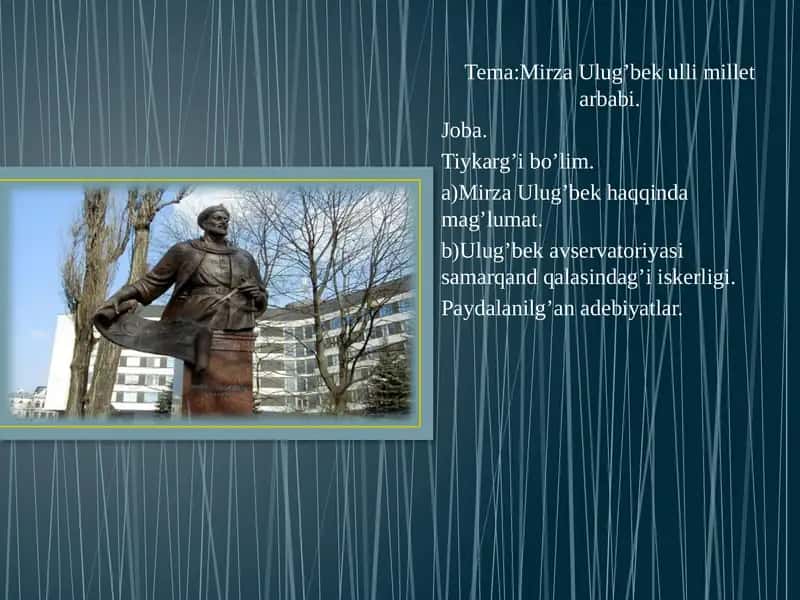 Mirza Ulug’bek 1
