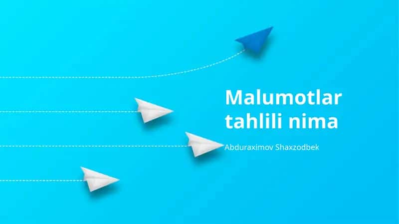 Ma'lumotlar tahlili natijalari va talqini 1
