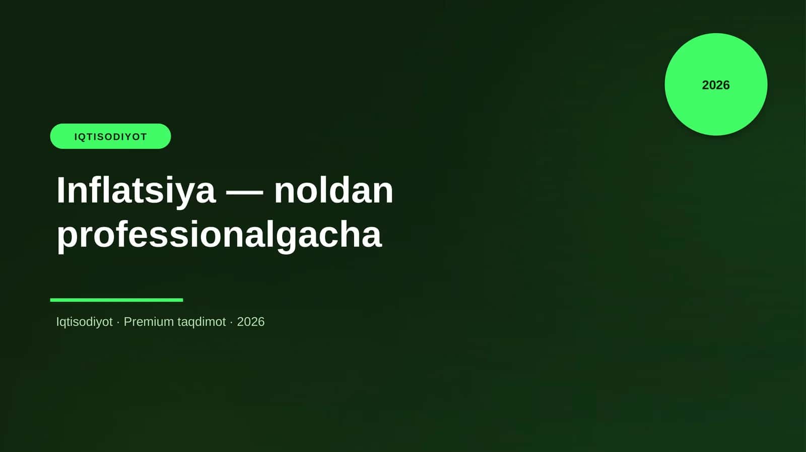 Inflatsiya — noldan professionalgacha 1