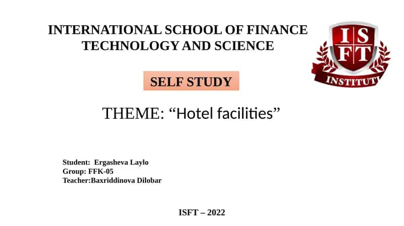 ISFT – 2022 1