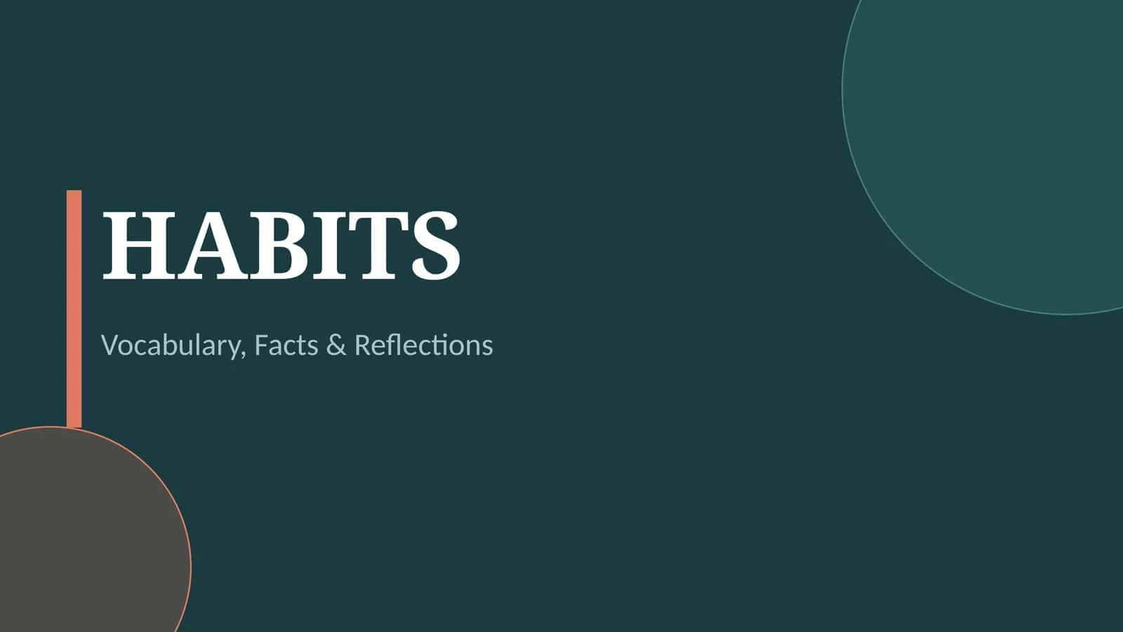 HABITS 1