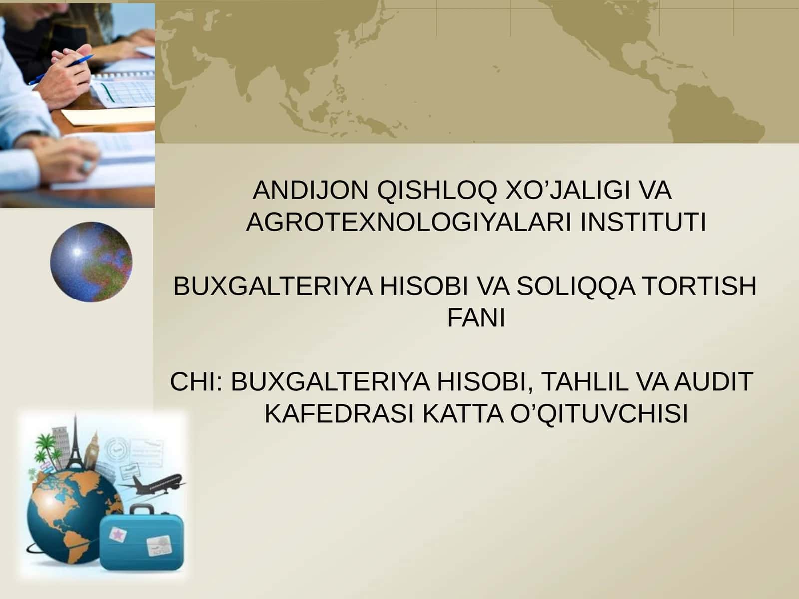 BUXGALTERIYA HISOBI VA SOLIQQA TORTISH FANI 1