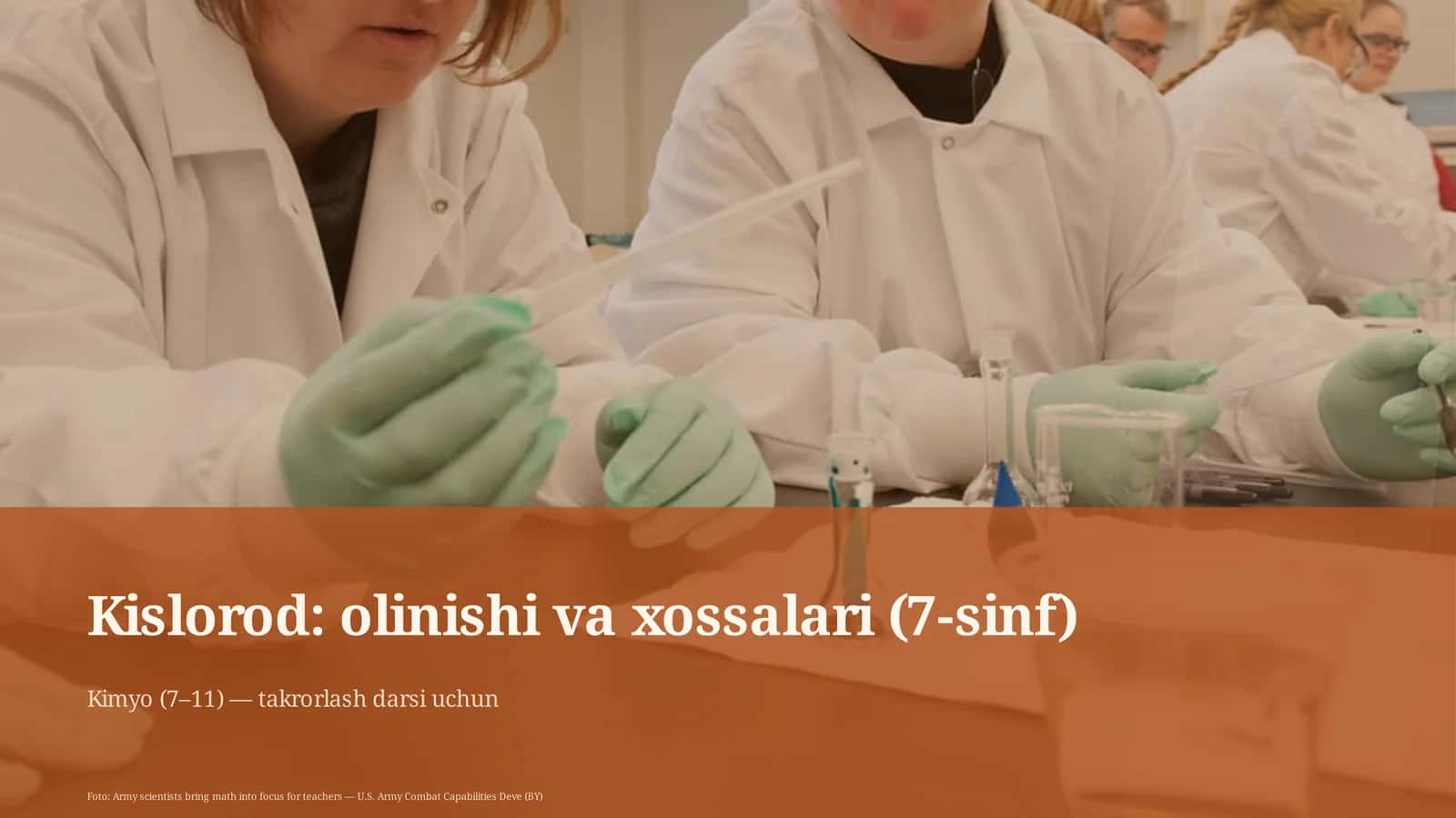 Kislorod: olinishi va xossalari (7-sinf) 1