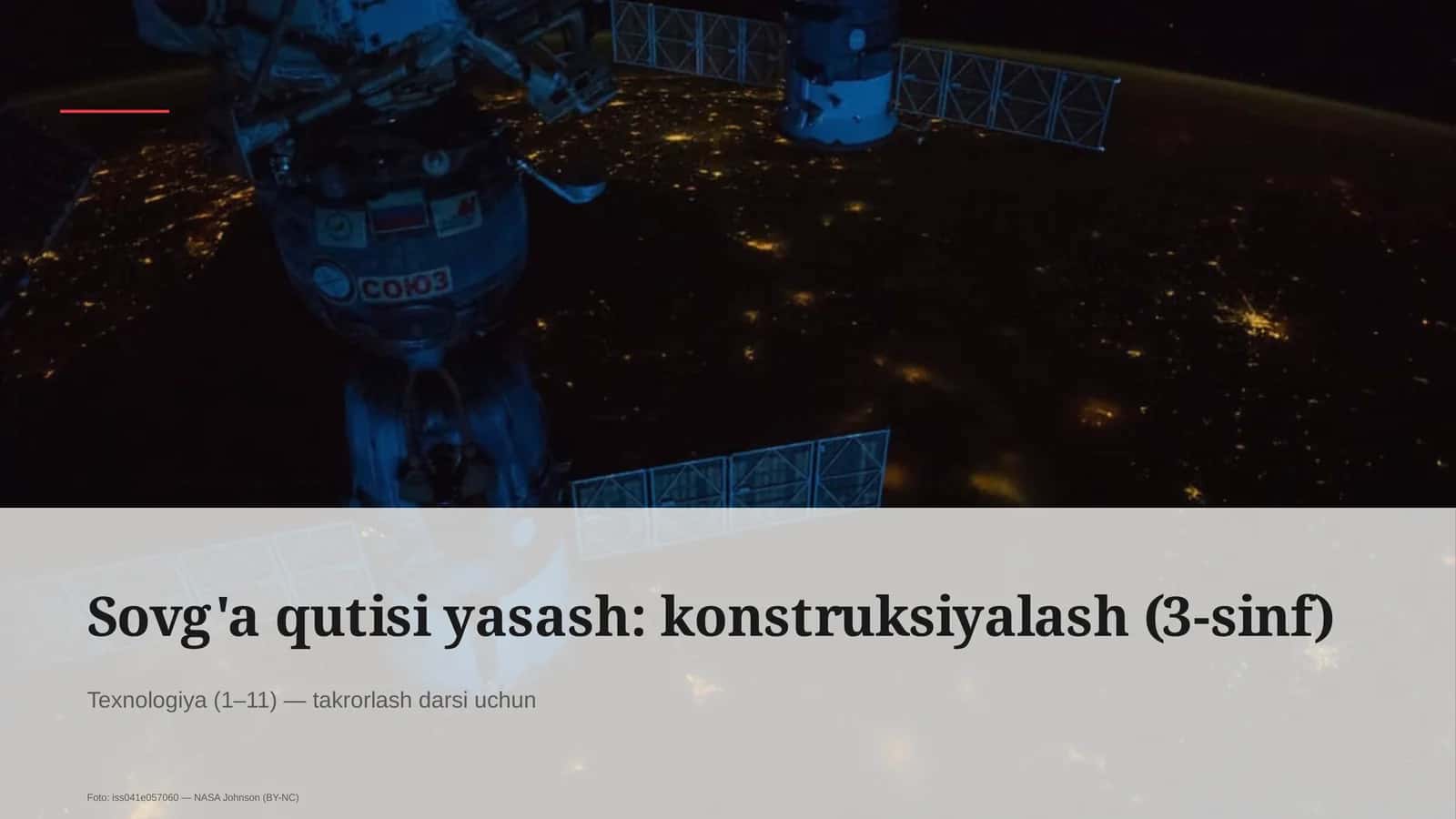 Sovg'a qutisi yasash: konstruksiyalash (3-sinf) 1