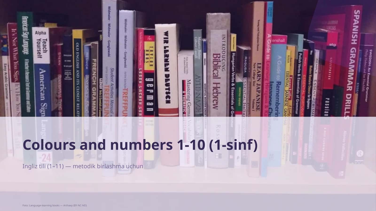 Colours and numbers 1-10 (1-sinf) 1