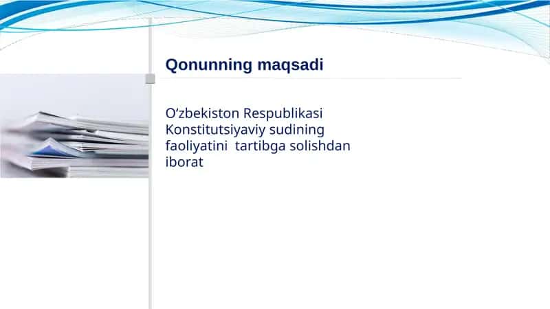 Qonunning maqsadi 1