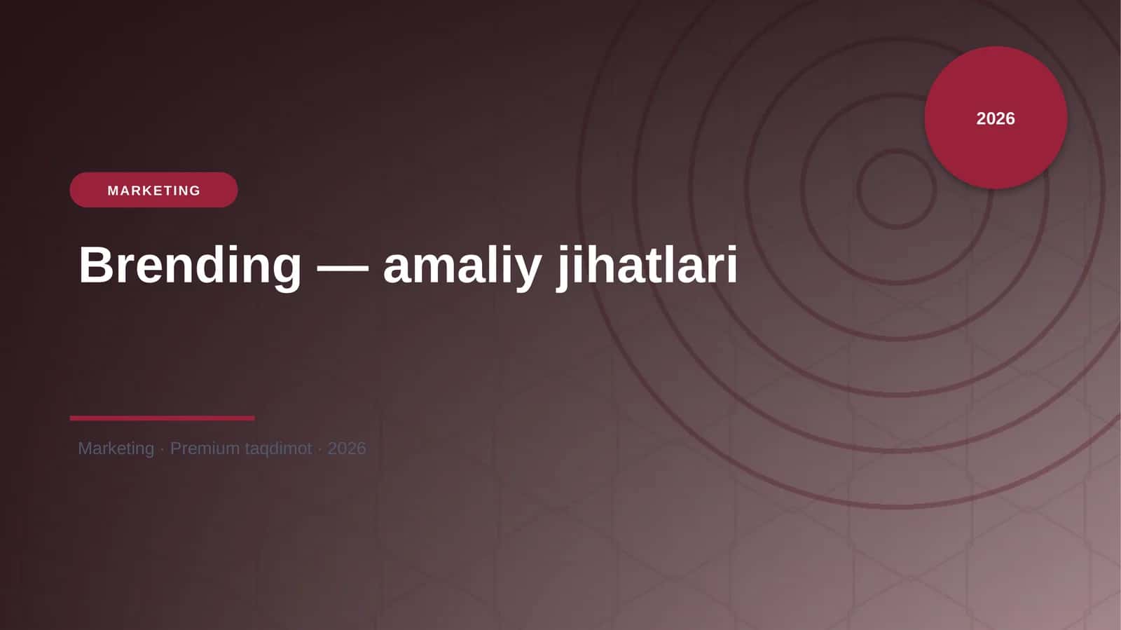 Brending — amaliy jihatlari 1