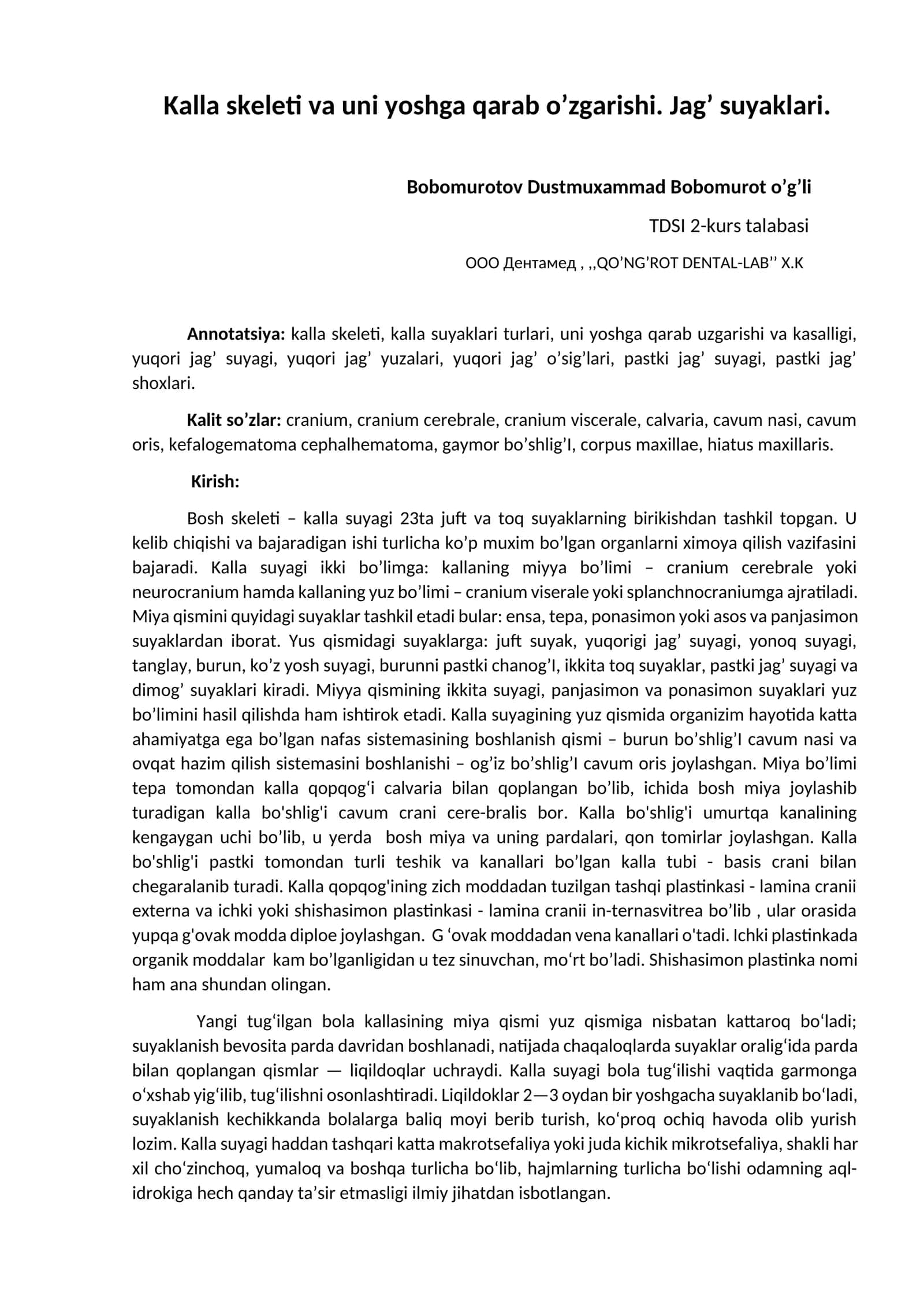 kalla skeleti va uni yoshga qarab o‘zgarishi 1