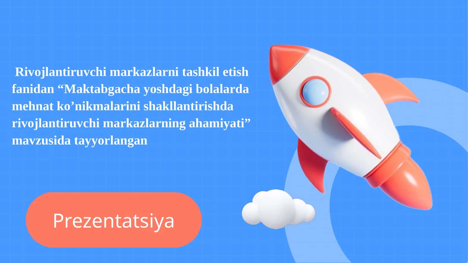 Maktabgacha yoshdagi bolalarda mehnat ko‘nikmalarini shakllantirishda rivojlantiruvchi markazlarning 1