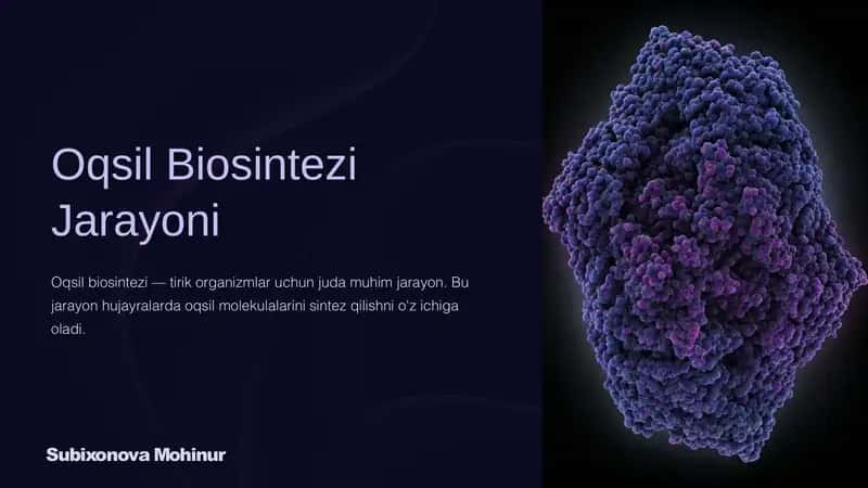 Oqsil Biosintezi Jarayoni 1