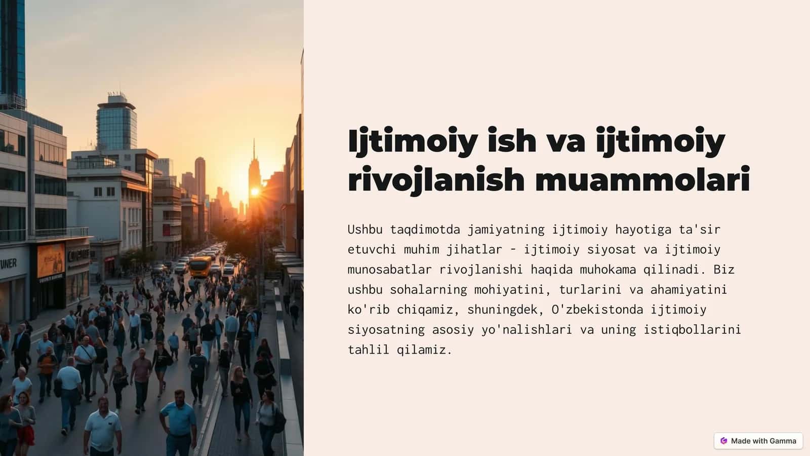 Ijtimoiy Siyosatning Mohiyati va Ahamiyati 1