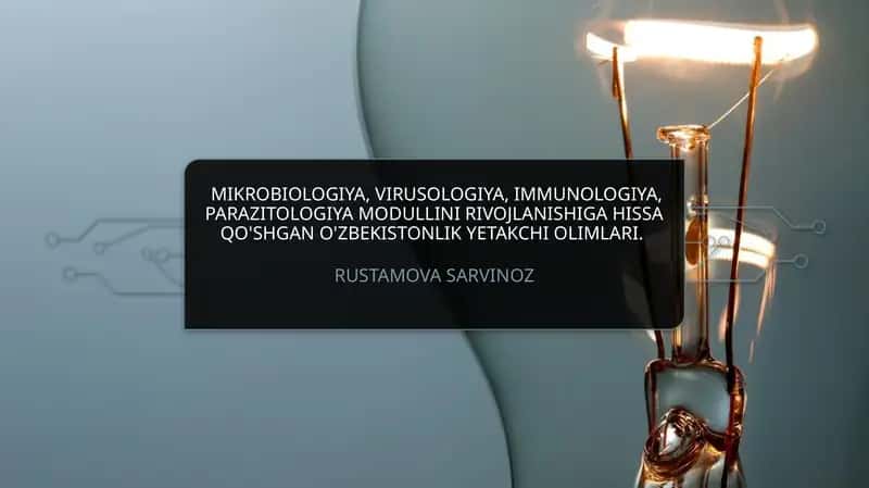 Mikrobiologiya, Virusologiya, Immunologiya, Parazitologiya Modullari 1